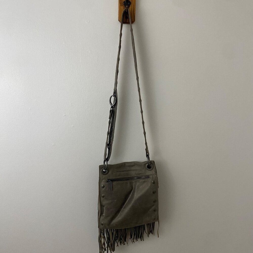 Hammitt Los Angeles Fringe Purse Bag Shoulder Crossbody Gray - Picture 8 of 11